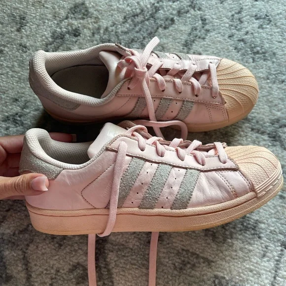 adidas Originals Superstar Shoes Icey Pink/Icey Pink Size 6